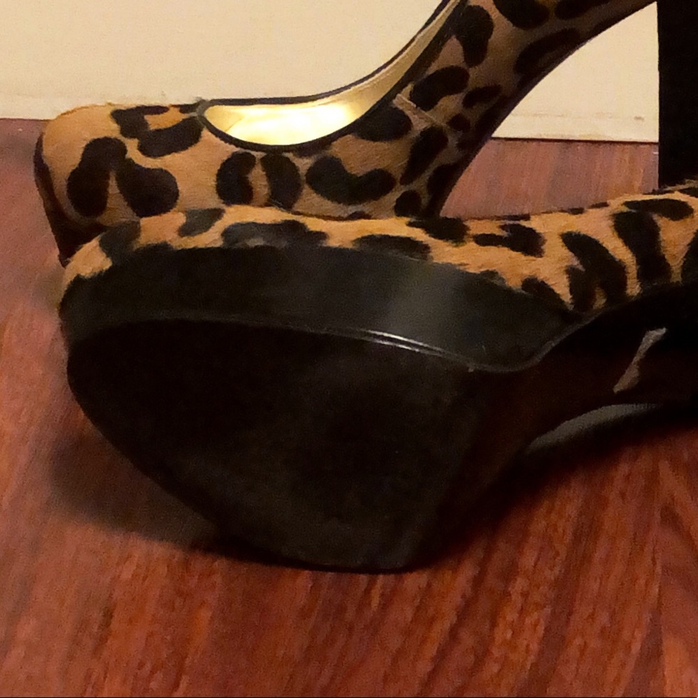Guess Leopard Print Platform Heels - image 6